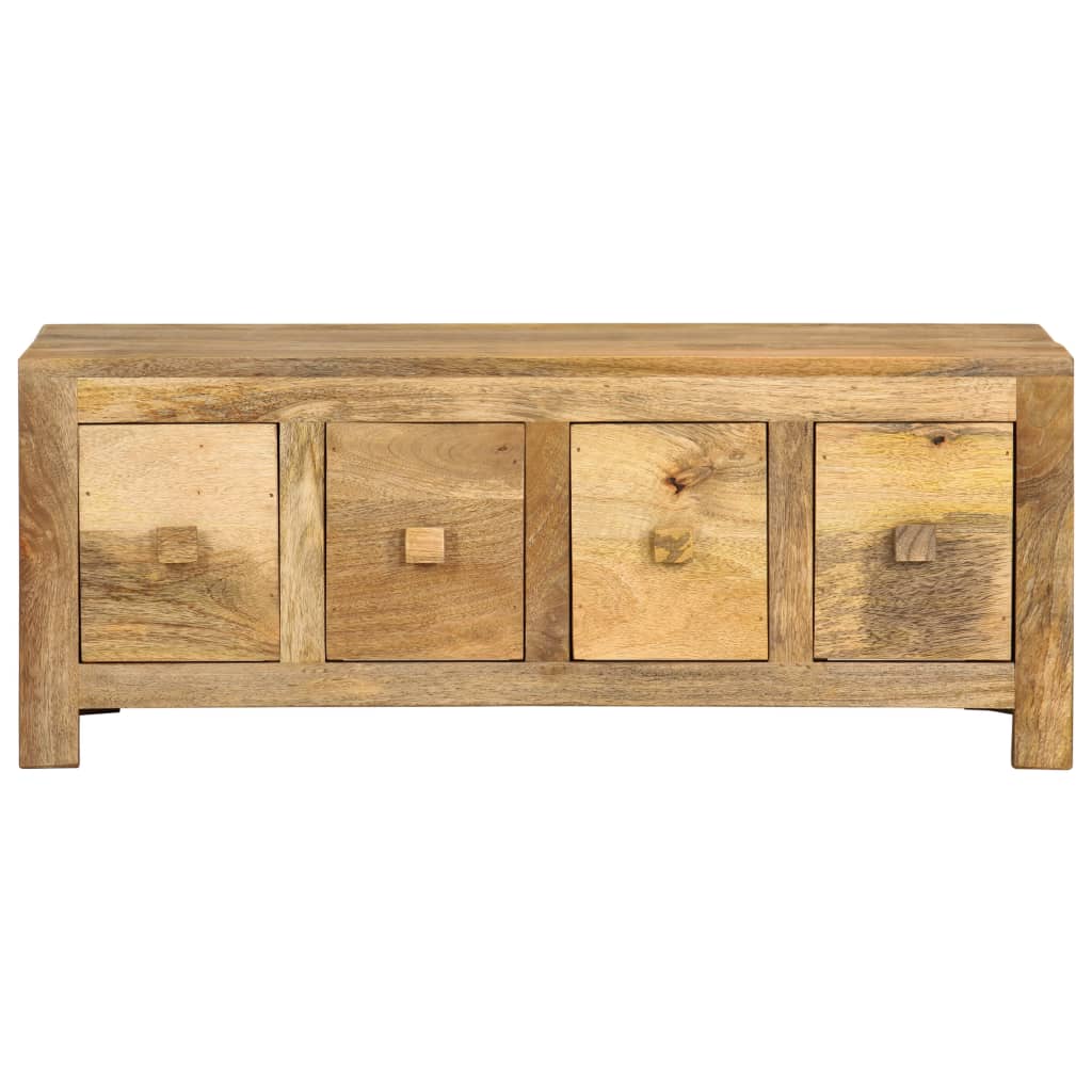 vidaXL Coffee Table with 4 Drawers 35.4"x19.7"x13.8" Solid Mango Wood