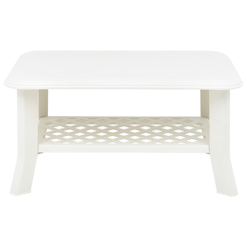 vidaXL Coffee Table End Table with Storage Shelf Side Couch Table Plastic