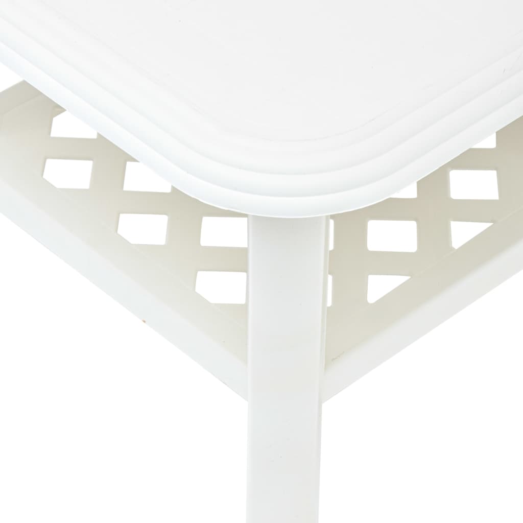 vidaXL Coffee Table End Table with Storage Shelf Side Couch Table Plastic
