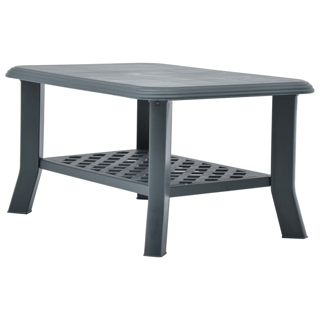 vidaXL Coffee Table End Table with Storage Shelf Side Couch Table Plastic