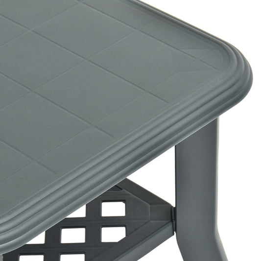 vidaXL Coffee Table End Table with Storage Shelf Side Couch Table Plastic
